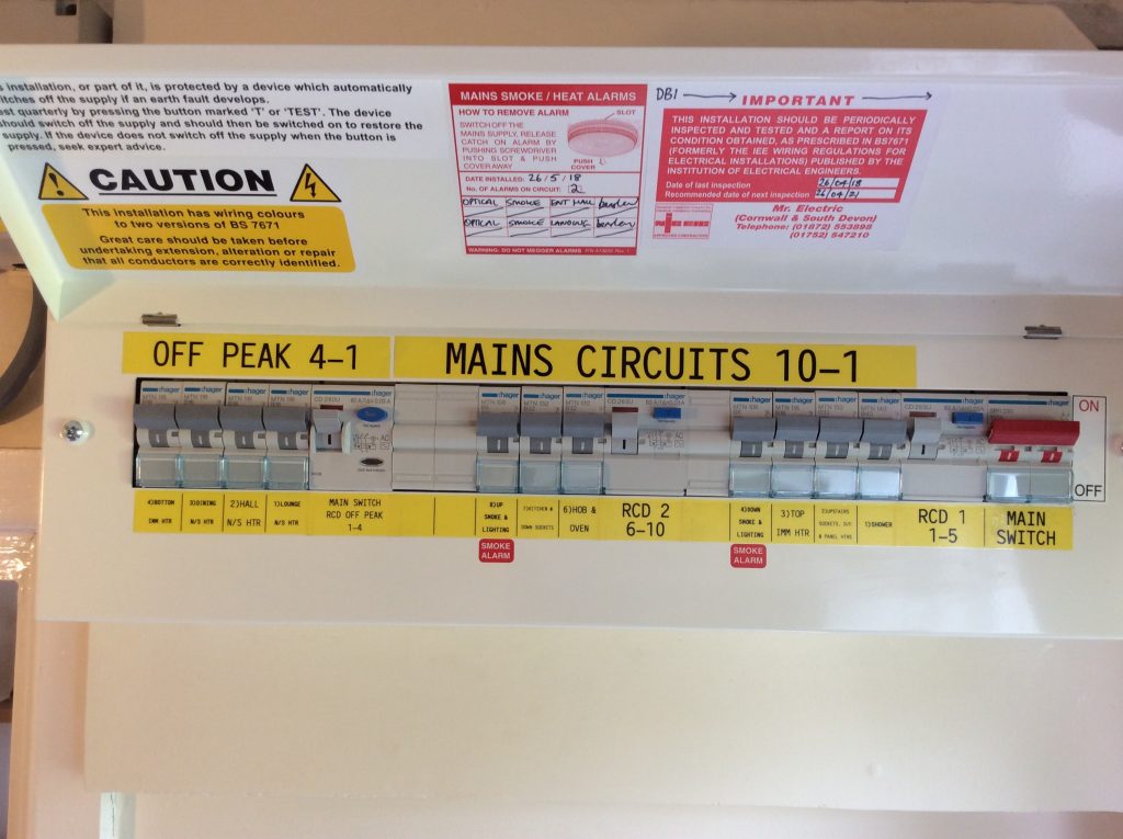 Helston EICR Test Carried Out By Mr. Electric Cornwall & Plymouth